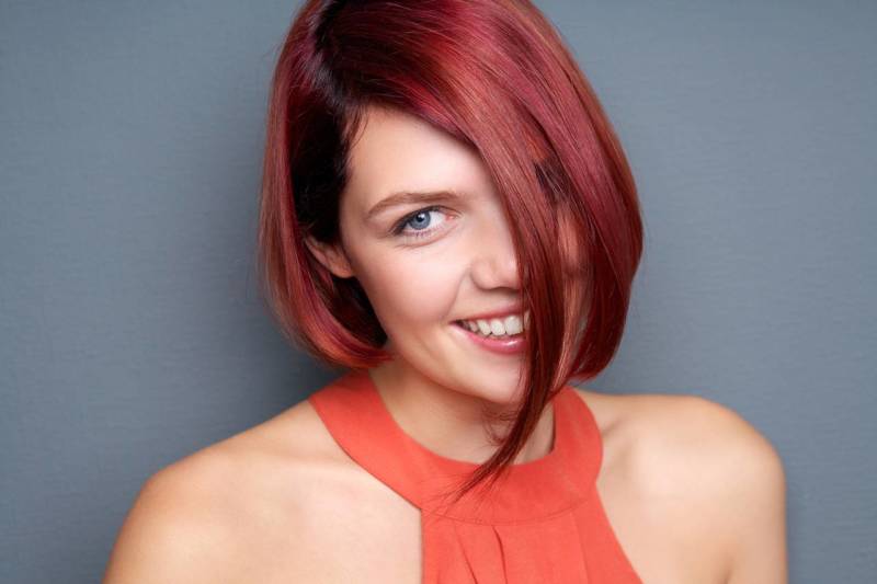 Рыжее каре - фото стрижки для девушек, с челкой и без, с карими глазами и рыжими оттенками волос