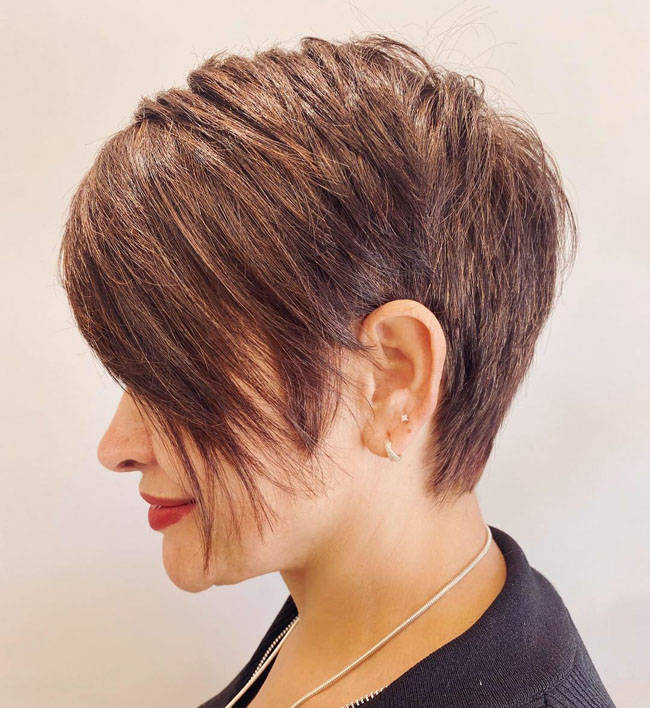 Стрижка пикси 2024: фото новинки с челкой, на короткие и средние волосы, удлиненная, для женщин 40, 50, 60 лет